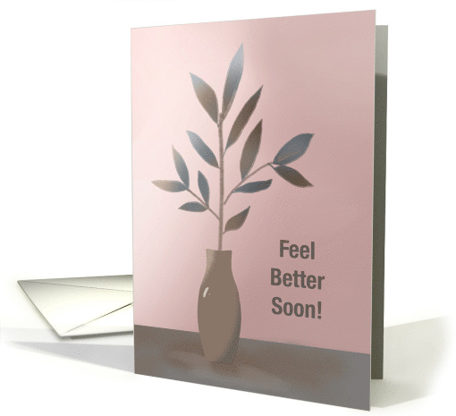 Get Well with Minimalist Vase of Branches card (1785854)