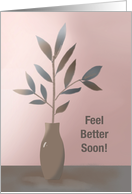 Get Well with Minimalist Vase of Branches card