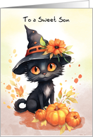 Son Sweet Halloween Cat card