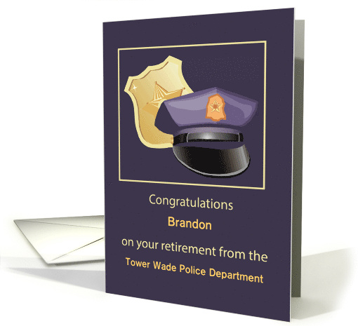 Police Force Retirement Congratulation Customizable Name... (1786952)