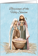 Christmas Blessings Nativity Scene card