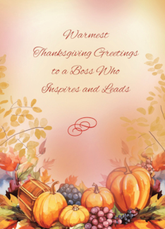 To Boss Thanksgiving Bountiful Appreciation