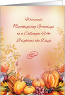 Colleague Business Thanksgiving Bountiful Appreciation card