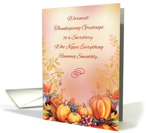 Secretary Business Thanksgiving Bountiful Appreciation card (1789814)