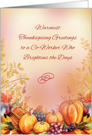 Co Worker Business Thanksgiving Bountiful Appreciation card