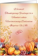 Volunteer Thanksgiving Business Bountiful Appreciation card