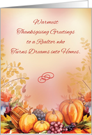 For Realtor Business Thanksgiving Bountiful Appreciation card