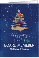 For Board Member Christmas Tree Customizable Name card
