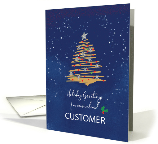 For Customer Christmas Tree on Navy card (1790726)