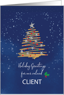 For Client Christmas Tree on Navy card