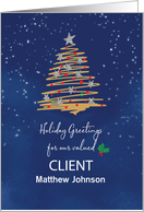 For Client Christmas Tree Customizable Name card
