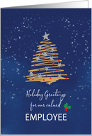 For Employee Christmas Tree on Navy card