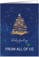 From All of Us Christmas Tree on Navy card