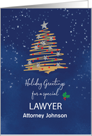 For Lawyer Christmas Tree Customizable Name card