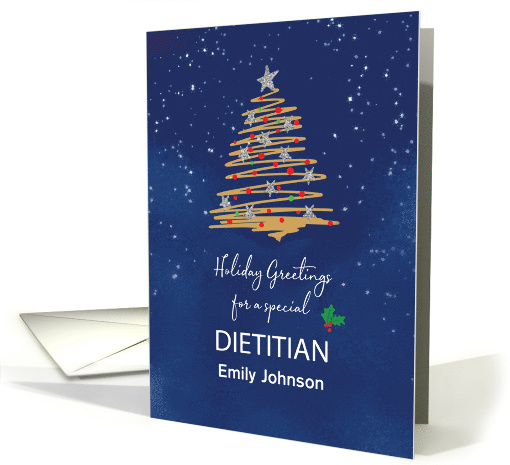 For Dietitian Christmas Tree Customizable Name card (1792644)