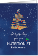 From Nutritionist Christmas Tree Customizable Name card