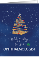 From Ophthalmologist Christmas Tree on Navy card