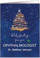 From Ophthalmologist Christmas Tree Customizable Name card