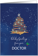 From Doctor Christmas Tree on Navy card