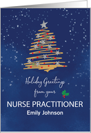 From Nurse Practitioner Christmas Tree Customizable Name card