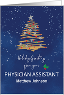 From Physician Assistant Christmas Tree Customizable Name card