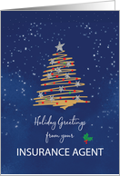 From Insurance Agent Christmas Tree on Navy card