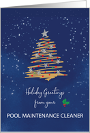 From Pool Maintenance Cleaner Christmas Tree on Navy card
