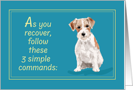 Heal and Get Well After Surgery Dog Jack Russell Terrier card