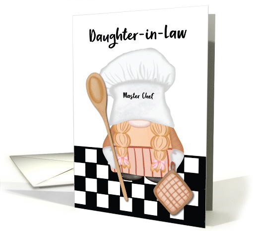 Daughter in Law Birthday Whimsical Gnome Chef Cooking card (1797658)