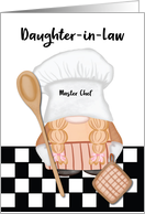 Daughter in Law Birthday Whimsical Gnome Chef Cooking card