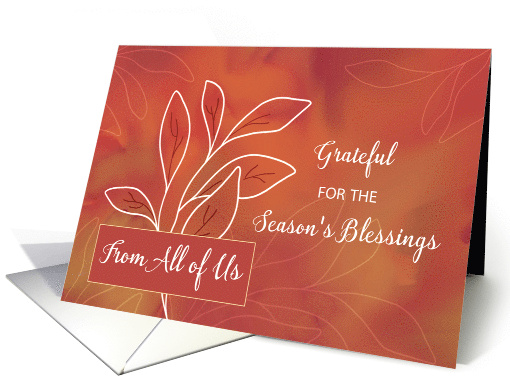 From All of Us Group on Thanksgiving Warm Watercolor with... (1800098)