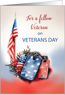 From Veteran To Veteran on Veterans Day Dog Tags card