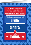 National Guard Basic Training Personalize Name Graduation Stars card