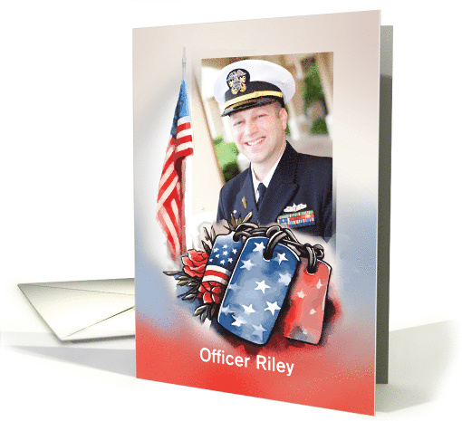 Photo Customizable Veterans Day Dog Tags card (1800992)