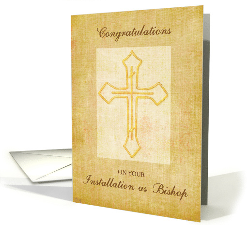 Congratulations Installation as Bishop Cross on Brown... (1803024)