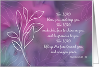 Consecrated as Bishop Lord Bless and Keep on Purple Watercolor card