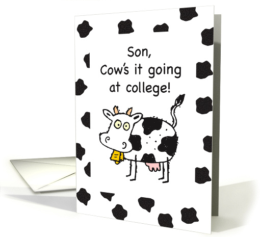 Son Away at College Thinking of You Funny Cow card (1812462)