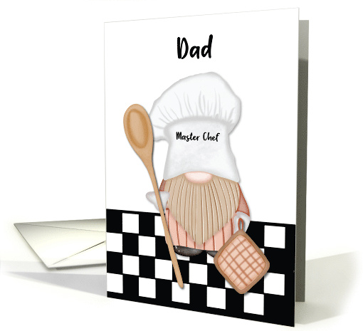 Dad Birthday Whimsical Gnome Chef Cooking card (1812756)