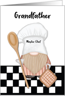 Grandfather Birthday Whimsical Gnome Chef Cooking card