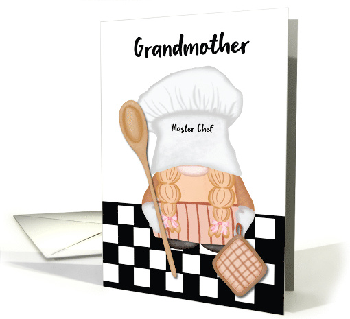 Grandmother Birthday Whimsical Gnome Chef Cooking card (1813326)