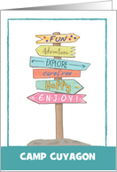 Custom Name Welcome to Summer Camp Fun Sign card