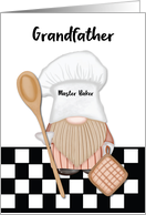 Grandfather Birthday Whimsical Gnome Baker Baking card