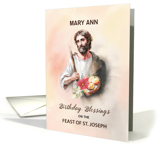 Birthday Customize Name Blessings on Feast of St Joseph... (1817982)
