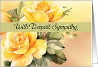 Sympathy Heartfelt Condolences From Group Yellow Roses card