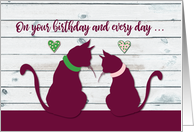 Husband Birthday Cat Eyes for You card