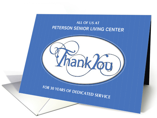 Thirtieth Year Employee Anniversary Custom Business Thank... (1822774)