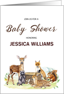 Cute Woodland Forest Baby Shower Invitation card