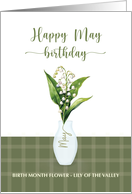 May Birthday Lily of the Valley Birth Month Flower card
