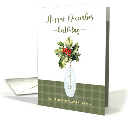 December Birthday Holly Birth Month Flower Violet card (1823110)