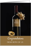 Congratulations From Both of Us Wine Bottle with Bow card